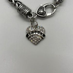 Faith Heart Charmed bracelet